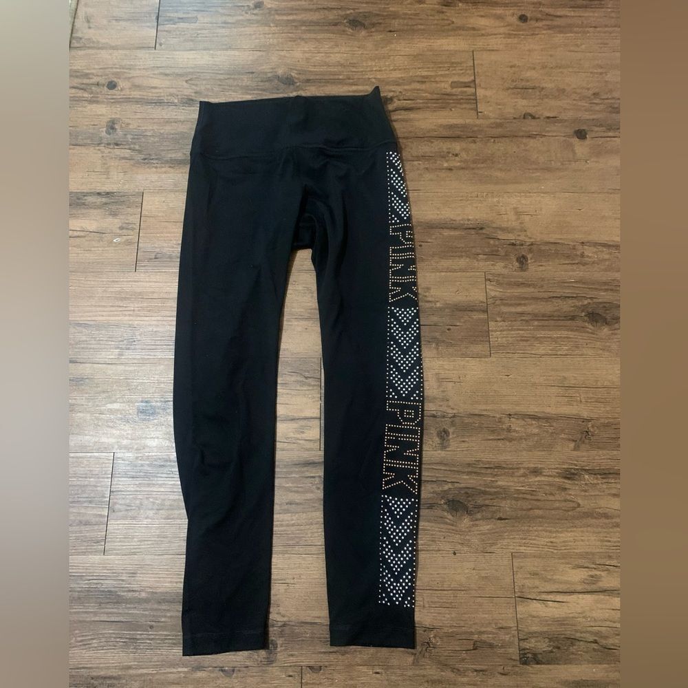 PINK VS STUD BLING LEGGINGS L - Picture 4 of 5